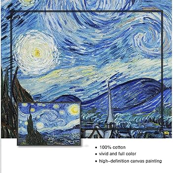 Amazon｜ヴィンセントヴァンゴッホによる星空の夜の絵画家の壁の